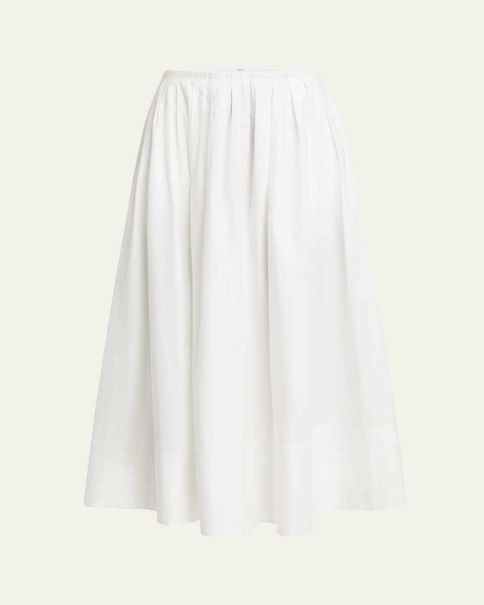 Austin A-Line Cotton Sateen Skirt